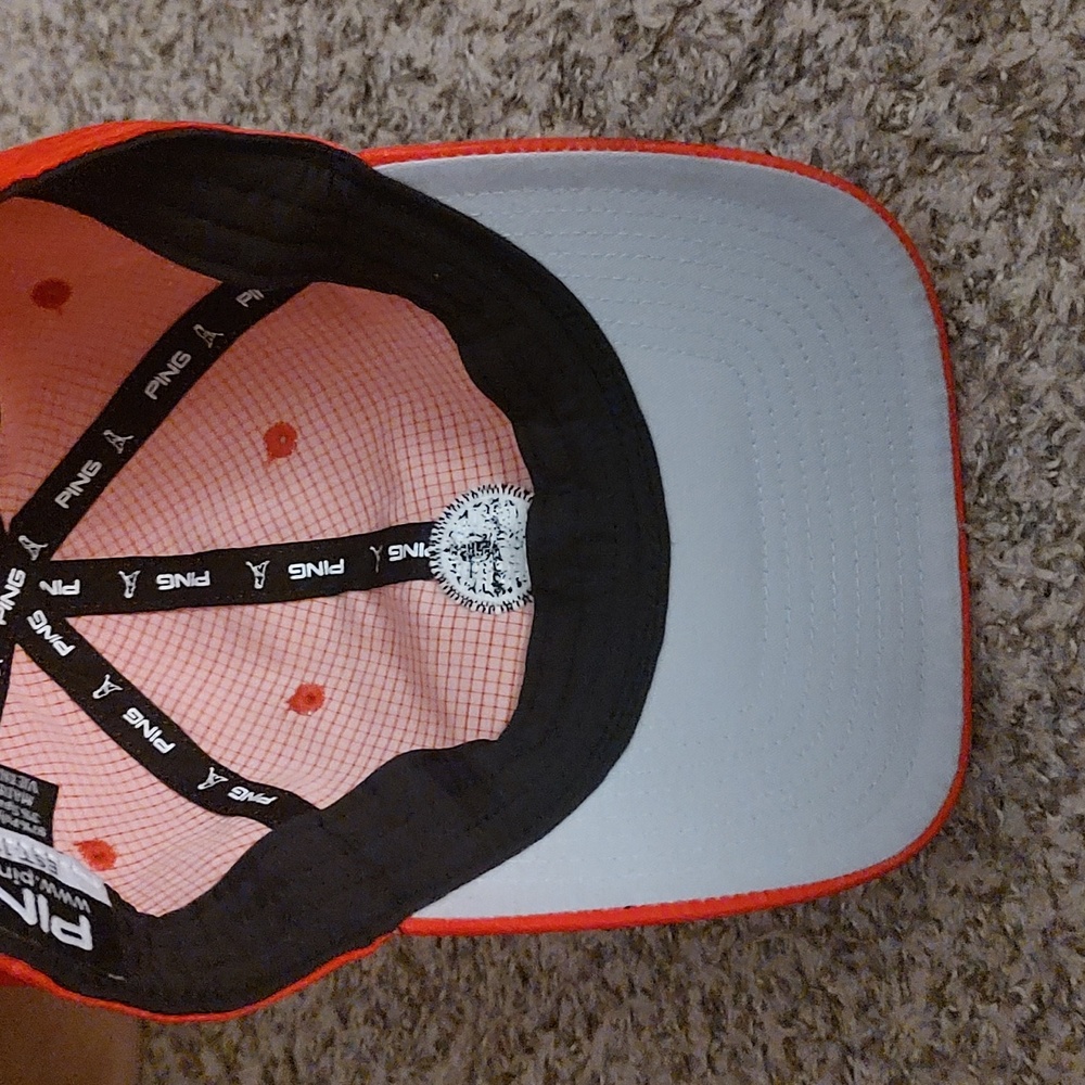 Ping Stitched Patch Red Golf Runner Strapback Hat… - image 8